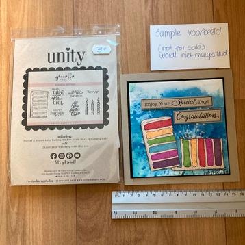Unity stempel set rainbow cake regenboog taart beschikbaar voor biedingen