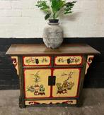 Chinees handbeschilderd altaar kastje 2 lades chinese, Huis en Inrichting, Verburgt Vintage, Gebruikt, 100 tot 150 cm, 1 of 2 laden