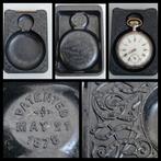 Antiek doosje, houder voor zakhorloge, porte montre, Antiek en Kunst, Antiek | Klokken, Ophalen of Verzenden