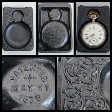Antiek doosje, houder voor zakhorloge, porte montre  beschikbaar voor biedingen