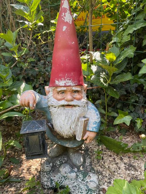 Originele Rien Poortvliet kabouter 60cm serie, Tuin en Terras, Tuinbeelden, Gebruikt, Tuinkabouter, Kunststof, Ophalen