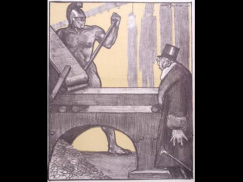 Economische druk tijdens Eerste Wereldoorlog op spotprent, Antiek en Kunst, Kunst | Litho's en Zeefdrukken, Verzenden