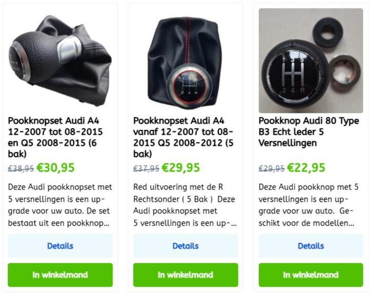 Audi pook knoppen compleet of losse knoppen hier te koop!, Auto diversen, Auto-accessoires, Nieuw, Ophalen of Verzenden