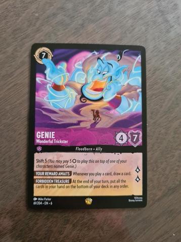 Genie Wonderful Trickster 61 Azurite Sea Lorcana Disney beschikbaar voor biedingen
