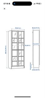 IKEA Billy Kast - Rood, Gebruikt, 200 cm of meer, Glas, 25 tot 50 cm