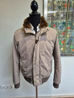 MooRER Bomber – maat 54 – konijnenbont kraag – luxe – ZGAN!, Maat 52/54 (L), Beige, Ophalen of Verzenden, Zo goed als nieuw