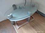 Glazen salon tafel 70 cm bij 120 cm, Ophalen, 100 tot 150 cm, 50 tot 100 cm, Minder dan 50 cm