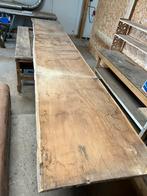 Uniek boomstam tafelblad dik 5 meter lang uit een stuk, Doe-het-zelf en Verbouw, Hout en Planken, Ophalen, Zo goed als nieuw, Plank