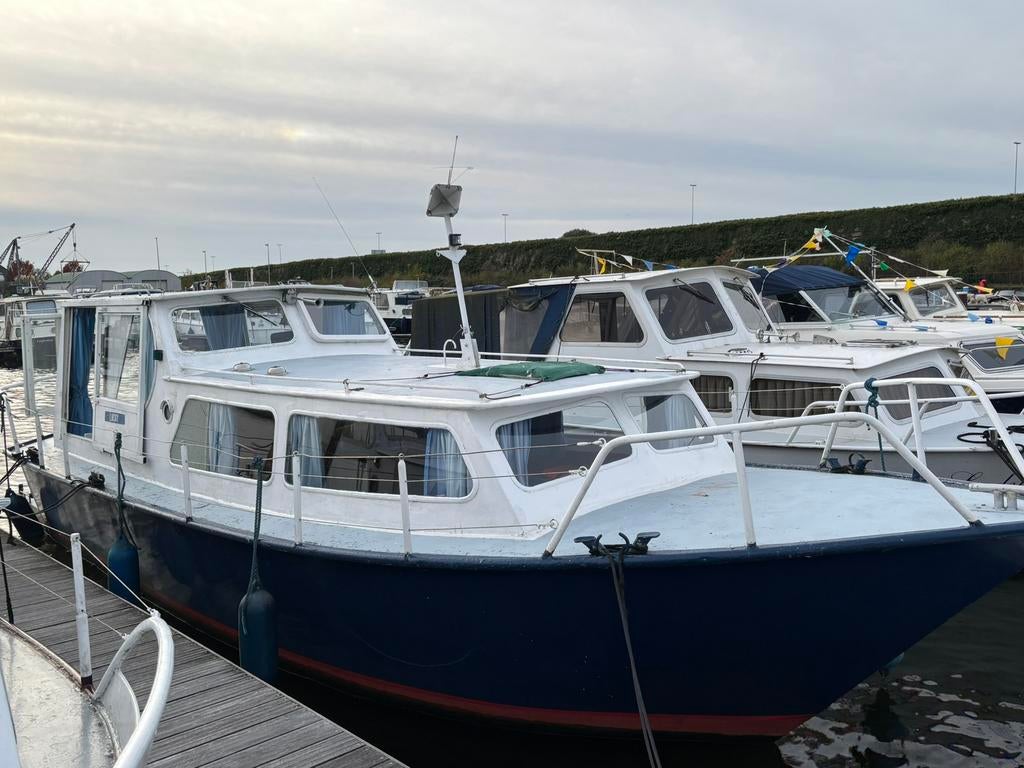 Meeuwkruiser te koop!, Watersport en Boten, Motorboten en Motorjachten, Gebruikt, Staal, 6 tot 9 meter, Diesel, Binnenboordmotor