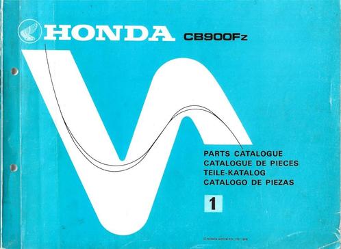 Honda CB900 parts list (7563z) motor, Motoren, Handleidingen en Instructieboekjes, Overige merken, Verzenden