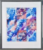 Faces Blue - Kunstenaar: Paul Smulders, Antiek en Kunst, Ophalen of Verzenden