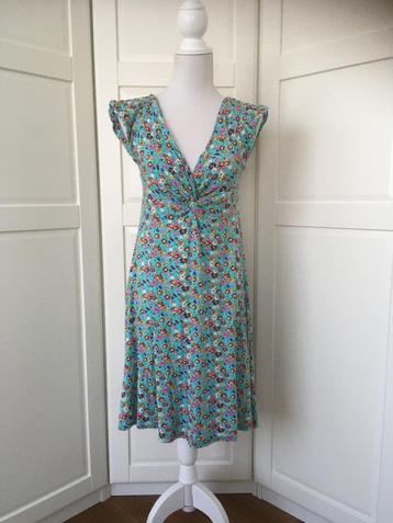 Amelie & Amelie zgan turquoise floral jurk XL (valt als S) beschikbaar voor biedingen