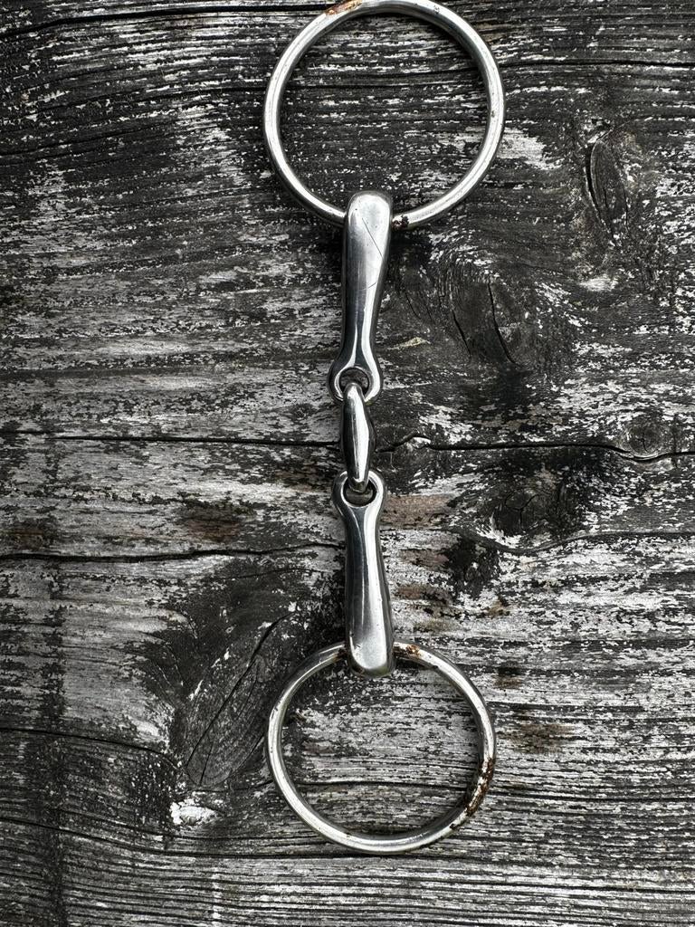 Dubbelgebroken bit watertrens 13,5 cm, Ophalen of Verzenden, Gebruikt, Dressuur