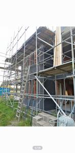 h- jukken steiger voor vrijstaande of 2-kapper met bouwlift, Doe-het-zelf en Verbouw, Steigers, Ophalen, Gevelsteiger, 5 meter of hoger