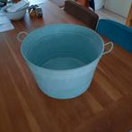 Grote groene metalen wastobbe/kuip voor planten in de tuin, Tuin en Terras, Ophalen, Tuin, Gebruikt, Minder dan 30 cm