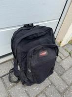 Zwarte Eastpak rugzak (oud model, 3 vakken) – gebruikt, Ophalen of Verzenden, Gebruikt, Eastpak
