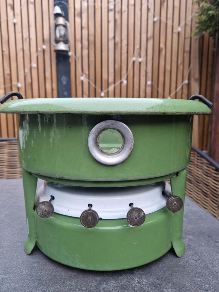 Mooi 4pits petroleumstel, Antiek en Kunst, Antiek | Emaille, Ophalen