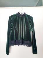 Nieuw groen velvet top Nikkie, Nieuw, Ophalen of Verzenden, Nikkie, Lange mouw