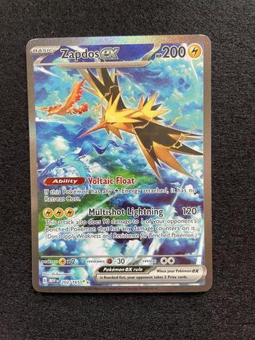 1x Zapdos EX - 151 (MEW 202) Scarlet and Violet - Pokemon! beschikbaar voor biedingen
