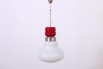 Hanglamp vintage melkglas jaren 60, Huis en Inrichting, Lampen | Hanglampen, 50 tot 75 cm, Ophalen of Verzenden, Modern, Glas