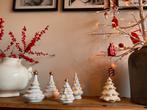 Vintage kerstboompjes wit goud porselein jaren 80, Diversen, Kerst, Ophalen of Verzenden, Zo goed als nieuw