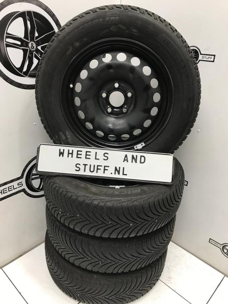 VW Polo 2G Ibiza staal velgen 15"inch winterbanden 5x100, Auto-onderdelen, Banden en Velgen