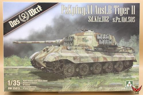 Das Werk 1/35 Pz Kpfwg VI Ausf B Tiger II, Hobby en Vrije tijd, Modelbouw | Auto's en Voertuigen, Nieuw, Tank, 1:32 tot 1:50, Overige merken