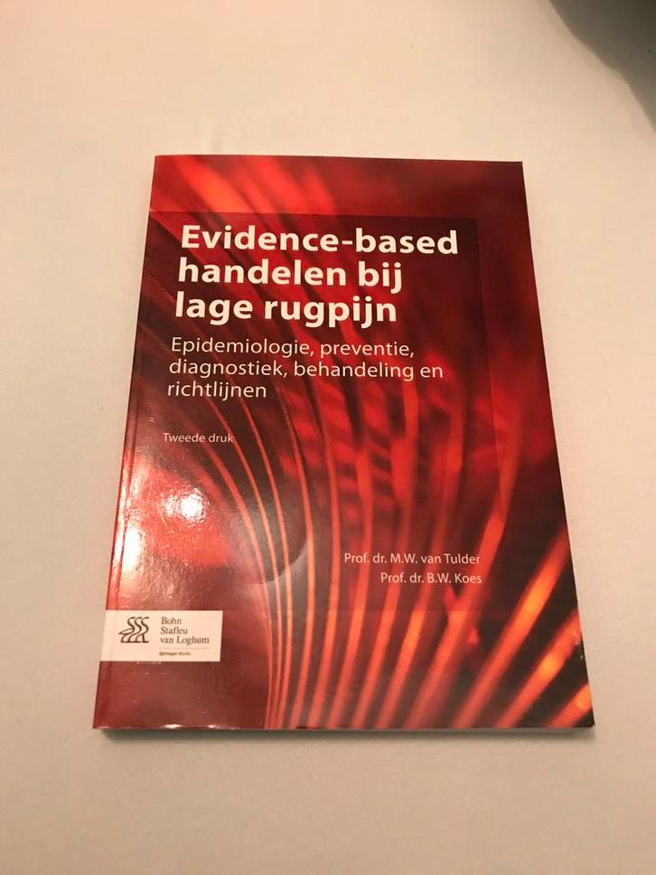 Evidence based handelen bij lage rugpijn, Boeken, Studieboeken en Cursussen, Zo goed als nieuw, HBO, Beta, Ophalen of Verzenden