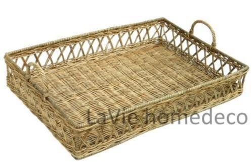 Mooi dienblad riet met afmeting 46x30cm, Huis en Inrichting, Woonaccessoires | Dienbladen, Nieuw, Overige materialen, Verzenden