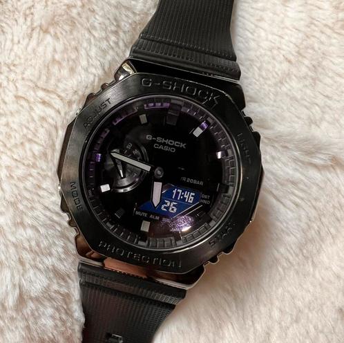 Zwarte Casio G-Shock GM-2100BB, Sieraden, Tassen en Uiterlijk, Horloges | Heren, Gebruikt, Polshorloge, Casio, Staal, Kunststof