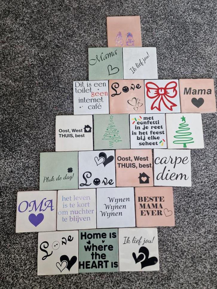 Tegeltjes met Tekst - Leuke Spreuken!, Antiek en Kunst, Antiek | Woonaccessoires, Ophalen of Verzenden