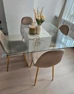 Eettafel met stoelen 200€, Ophalen of Verzenden, Zo goed als nieuw, 4 tot 6 stoelen
