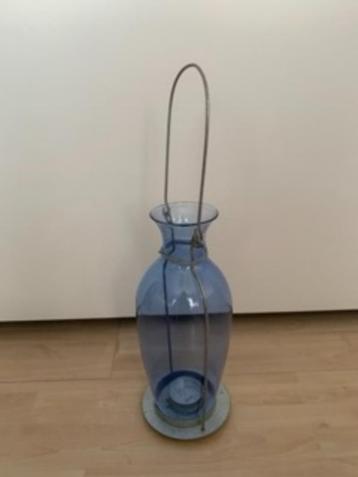 Waxine of kaars houder blauw glas beschikbaar voor biedingen