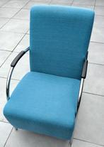 Woood Halifax fauteuil petrol blauw, Huis en Inrichting, Fauteuils, Ophalen, Gebruikt, Minder dan 75 cm, 50 tot 75 cm