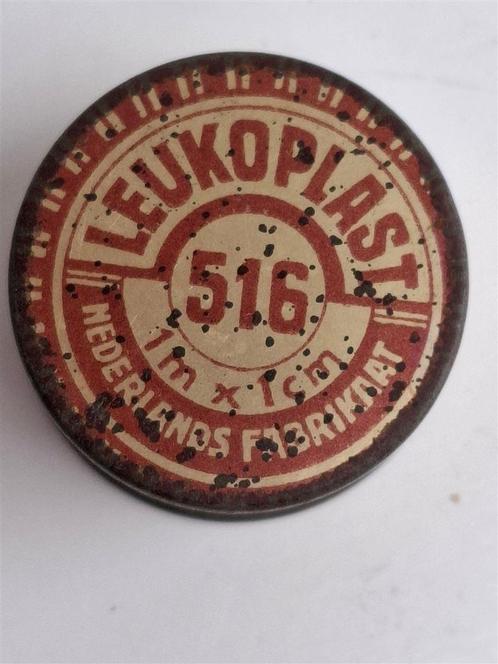 Blikje Leukoplast, Nederlands product, Beiersdorf N.V., Verzamelen, Blikken, Gebruikt, Overige, Overige merken, Ophalen of Verzenden
