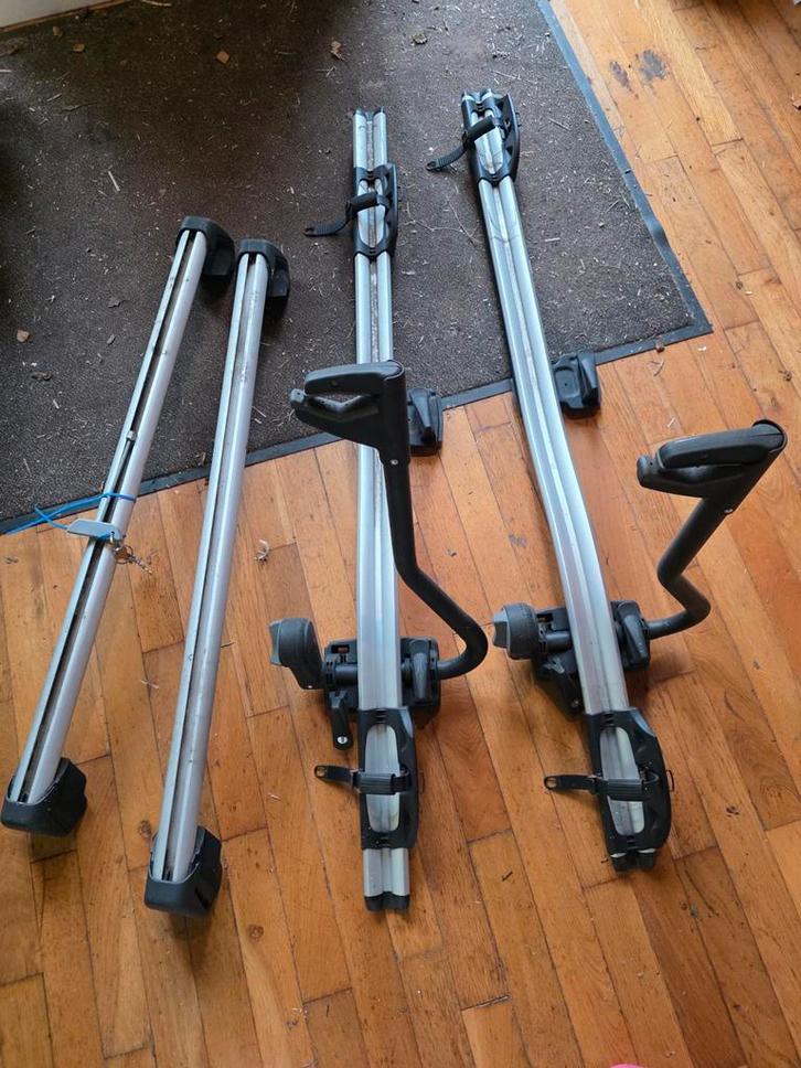 BMW dakdragers fietsendragers fietsenrek dak fietsen drager, Auto diversen, Fietsendragers, Gebruikt, Dakdrager, 2 fietsen, Brede banden