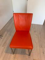 Set van 4 leren eetkamerstoelen Bert Plantagie, Huis en Inrichting, Stoelen, Ophalen, Gebruikt, Overige kleuren, Leer