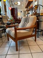 Vintage fauteuil jaren 60 - 2 beschikbaar, Huis en Inrichting, Fauteuils, Hout, 75 tot 100 cm, Ophalen of Verzenden, Zo goed als nieuw