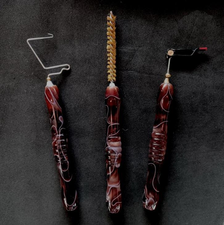 Set van 3 ergonomische vliegbind gereedschap (Fantasy Bruin, Watersport en Boten, Hengelsport | Vliegvissen, Nieuw, Complete set