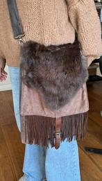 Handgemaakten franje tas, Ophalen of Verzenden, Zo goed als nieuw, Bruin