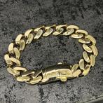 14k gouden cuban armband dik schakel, Ophalen of Verzenden