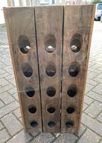 Eikenhouten Pupitre champagne wijnrek dubbel 30 flessen, Huis en Inrichting, Ophalen, Gebruikt, 5 tot 15 flessen, 75 cm of meer