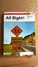 All right! Engels Student's book VMBO-T|Havo 2, Engels, Malmberg, Ophalen of Verzenden, Gelezen