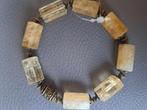 598 edelsteen armband Citrien facet 16x10mm, Geel, Nieuw, Ophalen of Verzenden, Elastiek