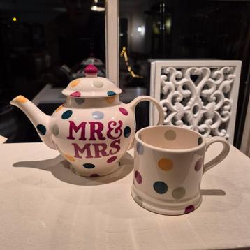 Emma Bridgewater Polkadot theepot 2 cups nieuw  beschikbaar voor biedingen