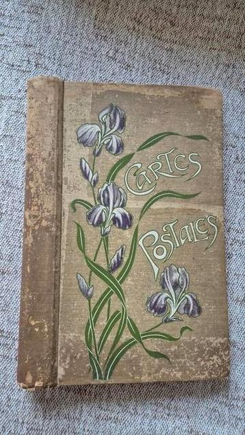 Jugendstil album Cartes Postales oud fotoalbum rond 1900 beschikbaar voor biedingen