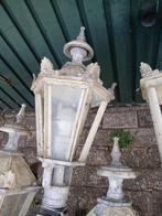 6 nostalgische tuinlantaarns op stalen pijp, Ophalen, Gebruikt, Staande lamp, Aluminium