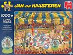 Drie Jan van Haasteren puzzels met zelf bijgemaakt stukje, Ophalen of Verzenden, 500 t/m 1500 stukjes, Gebruikt