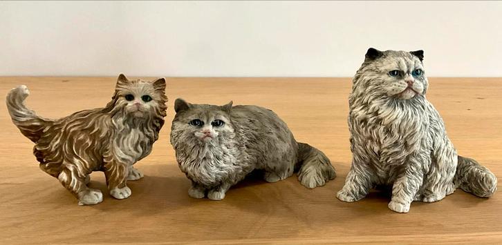 Italiaanse Castagna Katten Beeldjes, Verzamelen, Beelden en Beeldjes, Zo goed als nieuw, Dier, Ophalen of Verzenden