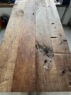 Unieke Eettafel: 300 jaar oud, tafelblad verweerd, Huis en Inrichting, Ophalen, Gebruikt, 100 tot 150 cm, Eikenhout